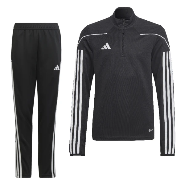 adidas Tiro 23 League 1/4-Zip Trainingspak Kids Zwart Wit
