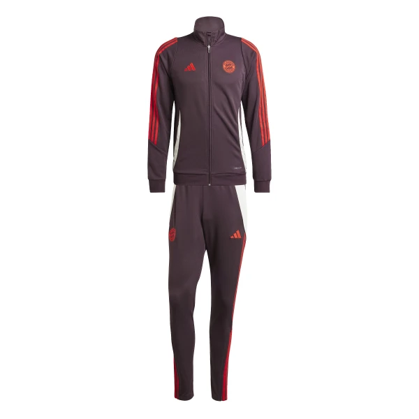 adidas Bayern München Trainingspak Full-Zip 2024-2025 Kids Bordeauxrood Rood Wit