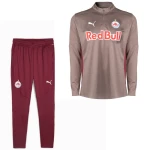PUMA Red Bull Salzburg Trainingspak 1/4-Zip 2024-2025 Bruin Rood Wit