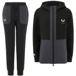 Castore Feyenoord Travel Trainingspak Full-Zip 2024-2025 Kids Zwart Donkergrijs Lichtblauw