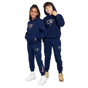 Nike CR7 Club Fleece Hoodie Trainingspak Kids Donkerblauw Goud