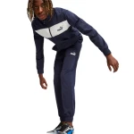 PUMA Poly Club Trainingspak Full-Zip Donkerblauw Wit