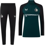 Castore Feyenoord Trainingspak 1/4-Zip 2024-2025 Dames Zwart Donkergroen Wit