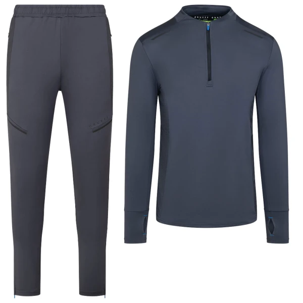 Cruyff Metabolic Trainingspak 1/4-Zip Donkergrijs Zwart