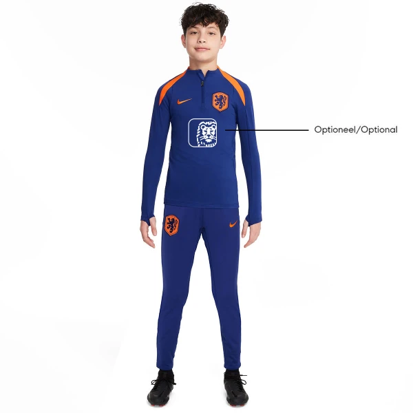 Nike Nederland Strike Trainingspak 1/4-Zip 2024-2026 Kids Blauw Oranje