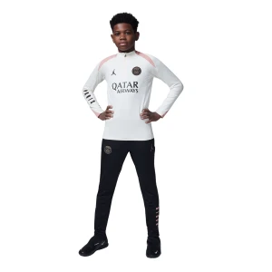 Nike Paris Saint-Germain x Jordan Strike Trainingspak 1/4-Zip 2024-2025 Kids Gebroken Wit Zwart Roze