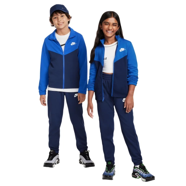 Nike Sportswear Trainingspak Full-Zip Kids Donkerblauw Blauw Wit