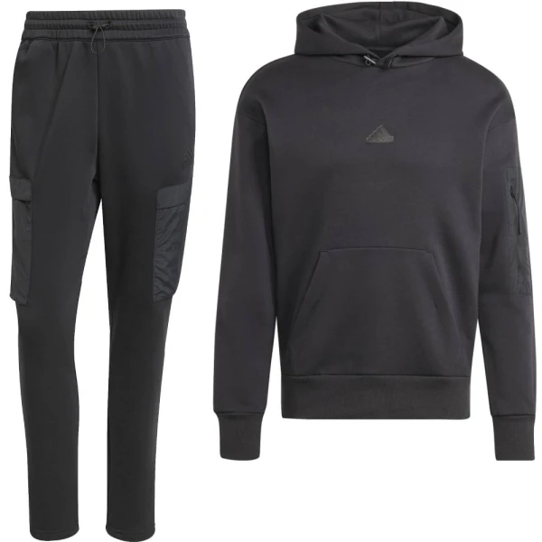adidas City Escape Cargo Hoodie Trainingspak Zwart