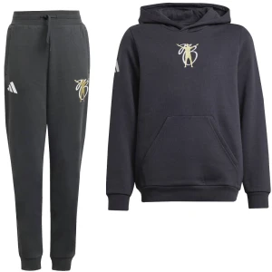 adidas Jude Bellingham Trainingspak Hooded 2024-2025 Kids Donkergrijs Wit Goud