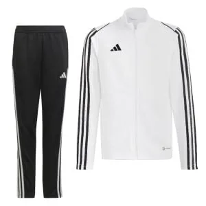 adidas Tiro 23 League Full-Zip Trainingspak Kids Wit Zwart