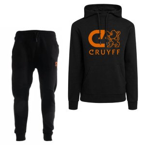 Cruyff Do Hoodie Trainingspak Kids Zwart Feloranje