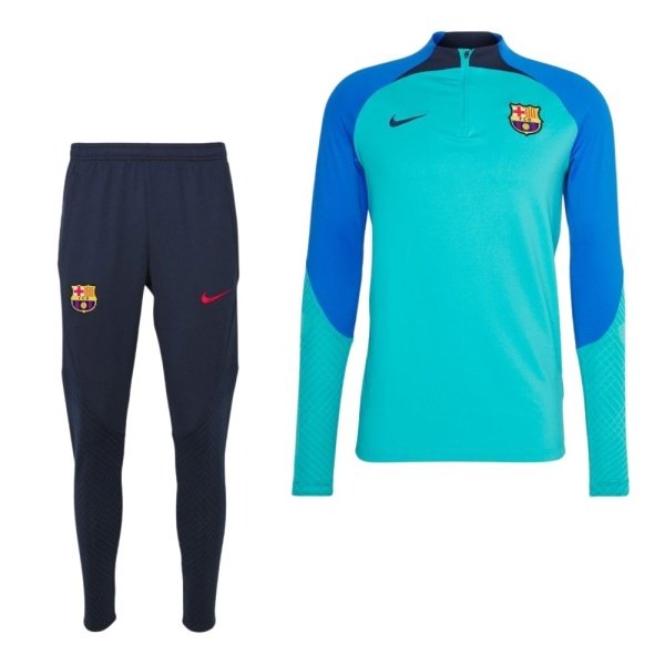Nike FC Barcelona Strike Trainingspak 2022-2023 Turquoise Blauw Donkerblauw