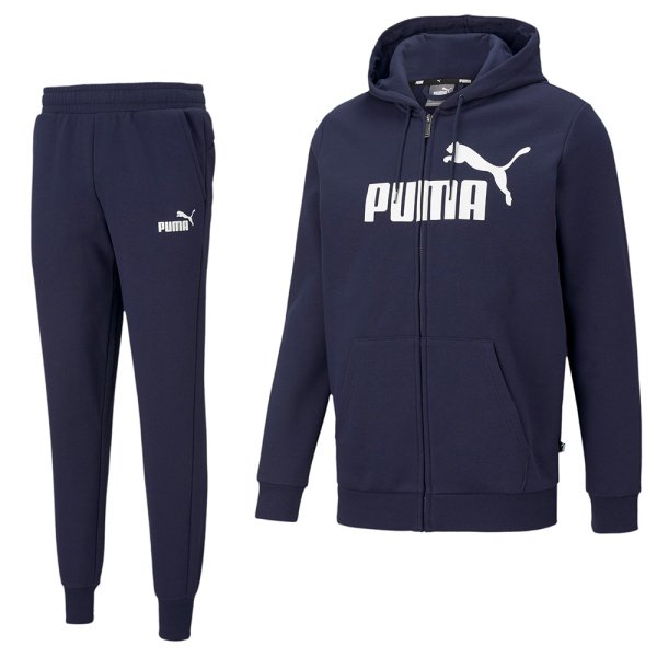 PUMA Essential Big Logo Full-Zip Trainingspak Blauw