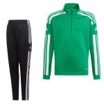 adidas Squadra 21 Trainingspak Kids Groen Zwart Wit