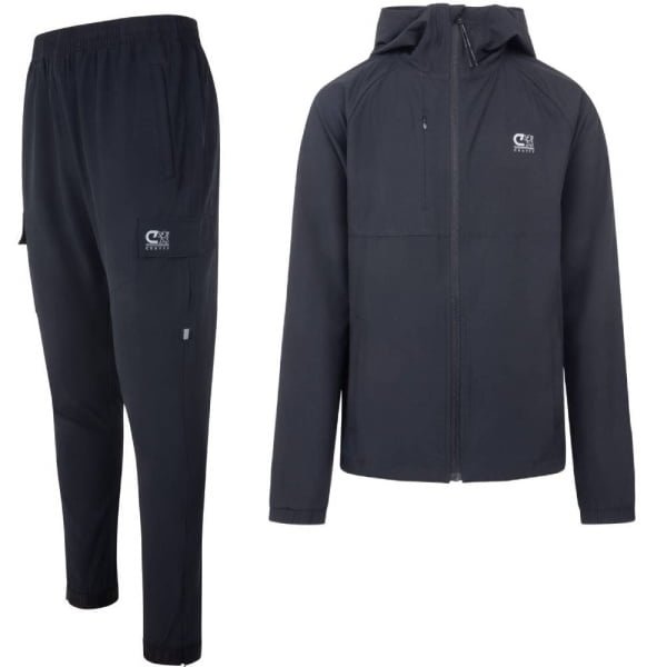 Cruyff Wrinkleless Trainingspak Full-Zip Zwart Wit Cruyff Wrinkleless Trainingspak Full-Zip Zwart Wit