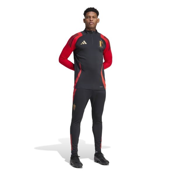 adidas België Trainingspak 1/4-Zip 2024-2026 Zwart Rood Goud
