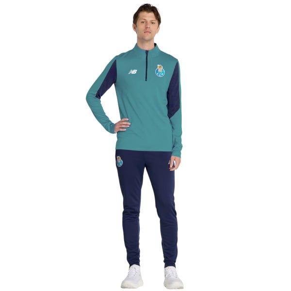 New Balance FC Porto Trainingspak 1/4-Zip 2024-2025 Blauwgrijs Donkerblauw Wit New Balance FC Porto Trainingspak 1/4-Zip 2024-2025 Blauwgrijs Donkerblauw Wit