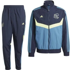 adidas Ajax Culturewear Trainingspak Woven Full-Zip 2024-2026 Blauw Lichtblauw Geel