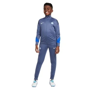 Nike Inter Milan Strike Trainingspak Full-Zip 2024-2025 Kids Grijsblauw Blauw Beige