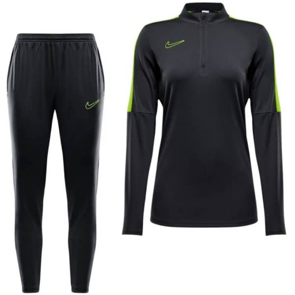 Nike Academy 23 Trainingspak 1/4-Zip Dames Antraciet Neongeel