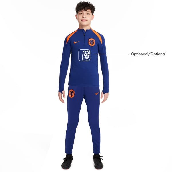 Nike Nederland Strike Trainingspak 1/4-Zip 2024-2026 Kids Blauw Oranje