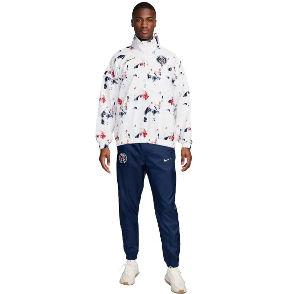 Nike Paris Saint-Germain Windrunner Trainingspak 2024-2025 Wit Donkerblauw Rood Goud