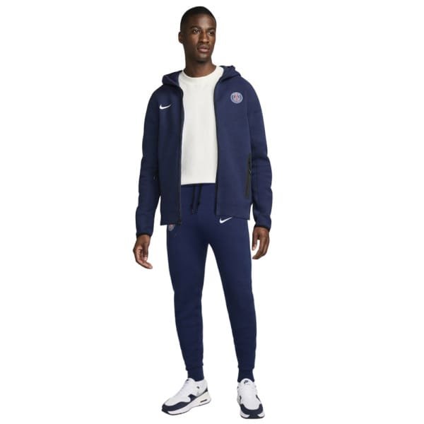 Nike Paris Saint-Germain Tech Fleece Trainingspak 2024-2025 Donkerblauw Wit Nike Paris Saint-Germain Tech Fleece Trainingspak 2024-2025 Donkerblauw Wit