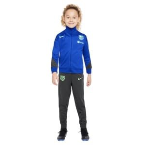 Nike FC Barcelona Strike Trainingspak Full-Zip 2024-2025 Kleuters Blauw Donkergrijs Lichtgroen