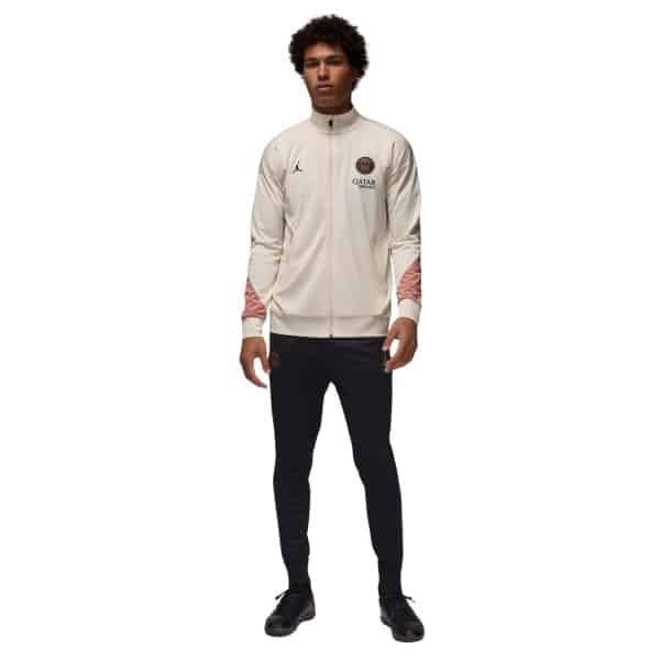 Nike Paris Saint-Germain x Jordan Strike Trainingspak Full-Zip 2024-2025 Gebroken Wit Zwart Roze