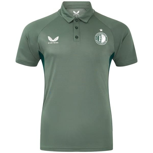 Castore Feyenoord Presentatie Polo 2024-2025 Groen Donkergroen Castore Feyenoord Presentatie Polo 2024-2025 Groen Donkergroen