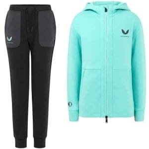 Castore Feyenoord Travel Trainingspak Full-Zip 2024-2025 Kids Lichtblauw Zwart Donkergrijs