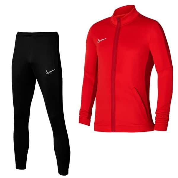 Nike Dri-FIT Academy 23 Full-Zip Trainingspak Rood Wit Nike Dri-FIT Academy 23 Full-Zip Trainingspak Rood Wit