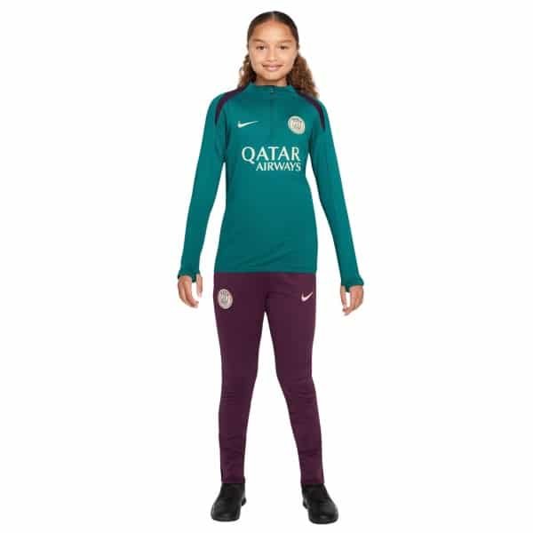 Nike Paris Saint Germain Strike Trainingspak 1/4-Zip 2024-2025 Kids Groen Paars Wit Goud Nike Paris Saint Germain Strike Trainingspak 1/4-Zip 2024-2025 Kids Groen Paars Wit Goud
