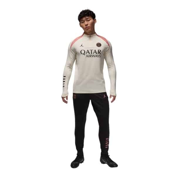 Nike Paris Saint-Germain x Jordan Strike Trainingspak 1/4-Zip 2024-2025 Gebroken Wit Zwart Roze