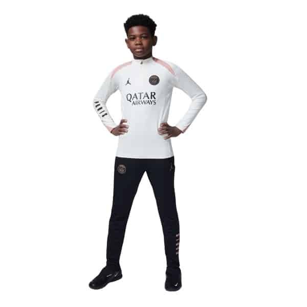 Nike Paris Saint-Germain x Jordan Strike Trainingspak 1/4-Zip 2024-2025 Kids Gebroken Wit Zwart Roze