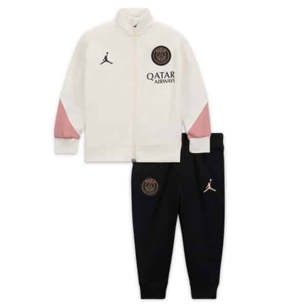 Nike Paris Saint-Germain x Jordan Strike Trainingspak Full-Zip 2024-2025 Baby Gebroken Wit Zwart Roze