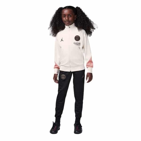 Nike Paris Saint-Germain x Jordan Strike Trainingspak Full-Zip 2024-2025 Kids Gebroken Wit Zwart Roze