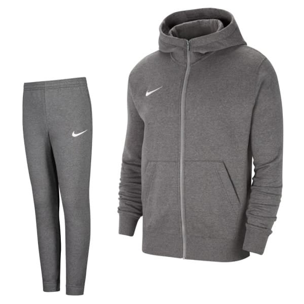 Nike Park 20 Fleece Full-Zip Trainingspak Kids Donkergrijs Nike Park 20 Fleece Full-Zip Trainingspak Kids Donkergrijs