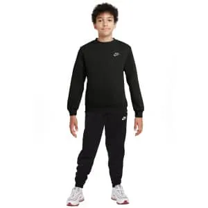 Nike Sportswear Club Fleece Crew Trainingspak Kids Zwart Wit