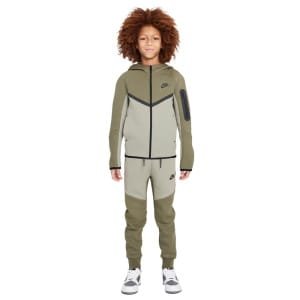 Nike Tech Fleece Sportswear Trainingspak Kids Olijfgroen Grijs Zwart