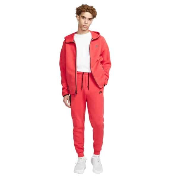 Nike Tech Fleece Sportswear Trainingspak Melange Rood Zwart