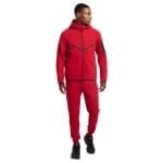 Nike Tech Fleece Sportswear Trainingspak Rood Zwart
