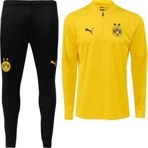 PUMA Borussia Dortmund Trainingspak 1/4-Zip 2024-2025 Kids Geel Zwart