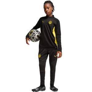 PUMA Borussia Dortmund Trainingspak 1/4-Zip 2024-2025 Kids Zwart Geel