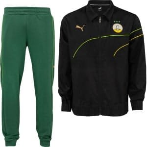 PUMA King Pelé Trainingspak Zwart Donkergroen Geel