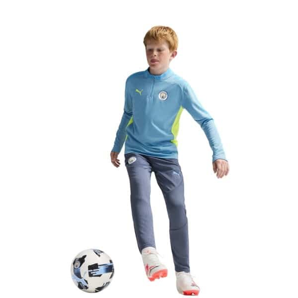 PUMA Manchester City Trainingspak 1/4-Zip 2024-2025 Kids Lichtblauw Donkerblauw PUMA Manchester City Trainingspak 1/4-Zip 2024-2025 Kids Lichtblauw Donkerblauw