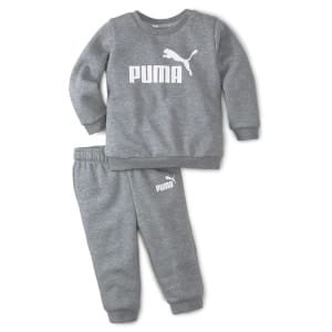 PUMA Minicats Essentials Crew Trainingspak Baby / Peuters Grijs Wit
