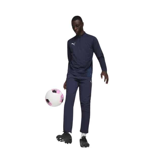 PUMA teamGOAL Trainingspak 1/4-Zip Donkerblauw Wit PUMA teamGOAL Trainingspak 1/4-Zip Donkerblauw Wit