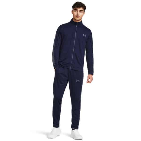 Under Armour Knit Trainingspak Full-Zip Donkerblauw Grijs Under Armour Knit Trainingspak Full-Zip Donkerblauw Grijs