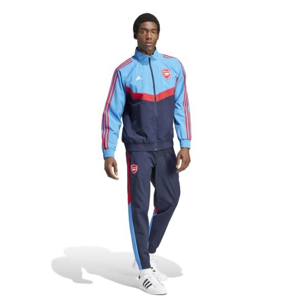 adidas Arsenal Woven Trainingspak 2023-2024 Blauw Donkerblauw Rood